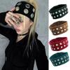 Metal Rock Studded Headbands Hair Accessory Hollow Eyelets Hair Bands