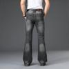 Jeans Men Men's Flared Jeans Large Size Mid-Rise Jeans
