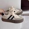 New Breathable and Retro Height-increasing Shoes for Women with Thick Soles, Versatile Casual Board Shoes