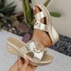 Fashion 2025 Summer New Style of Fashionable Slippers for Women Features A Flat Wedge and Cool Flip-flops, Which Are Anti-slip, Simple