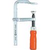 TRUSCO Ehoma Clamp with Wooden Maximum Opening 100mm X Depth Handle, 50mm, G-10C