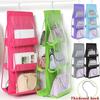 Double Side Transparent 6 Pocket Organizer Backpack Handbag Storage Bags Shoe Storage Bag Home Supplies Closet Rack Hangers