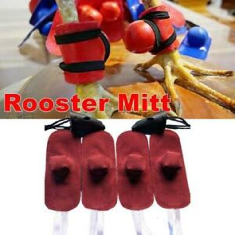 4pcs Rooster Cocks Mitt Para Gallos Hen Helmet Fighting Protection Farm Animals Chicken Coop Supplies Accessories