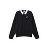 Club Fleece Color-Block Collar Logo Long Sleeve Polo Shirt Men Tops Black DX0538-010