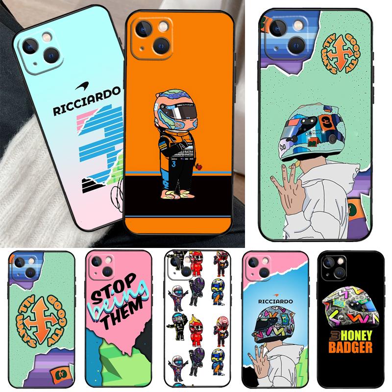 F1 Daniel Ricciardo 3 Phone Case For iPhone 12 11 13 14 Pro Max X XR XS Max 7 8 Plus SE 2020 12 Mini 13 Mini Cover