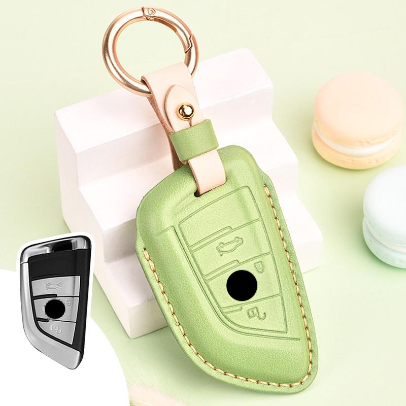 Leather Car Key Case for For BMW 5 Series 520Li New 3 Series X1x3x5x7 7 Series High Grade Leather Case