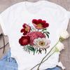 New Red Rose Print Women T Shirt Black T Shirt Harajuku Korean Style Graphic Tops Kawaii Female T-shirt Tops Women T Shirts