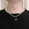 New Hip -hop Crossing Star Mango Titanium Steel Necklace Men's Tide Versatile High Street Niche Clavicle Chain Women's Accessories