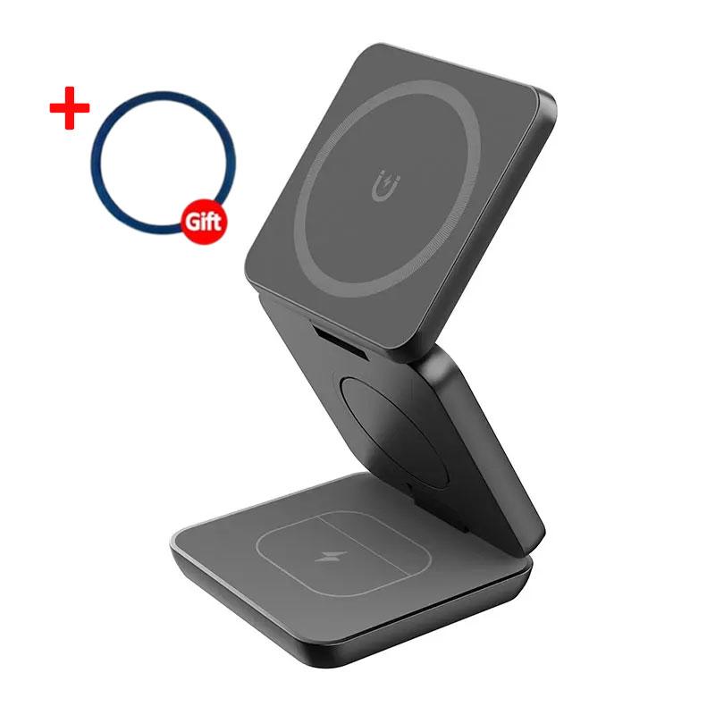 30W 3 In 1 Magnetic Wireless Charging Station For  Watch 7 6 Samsung Galaxy Watch 6 5 4 Active 2 For iPhone Samsung Charger