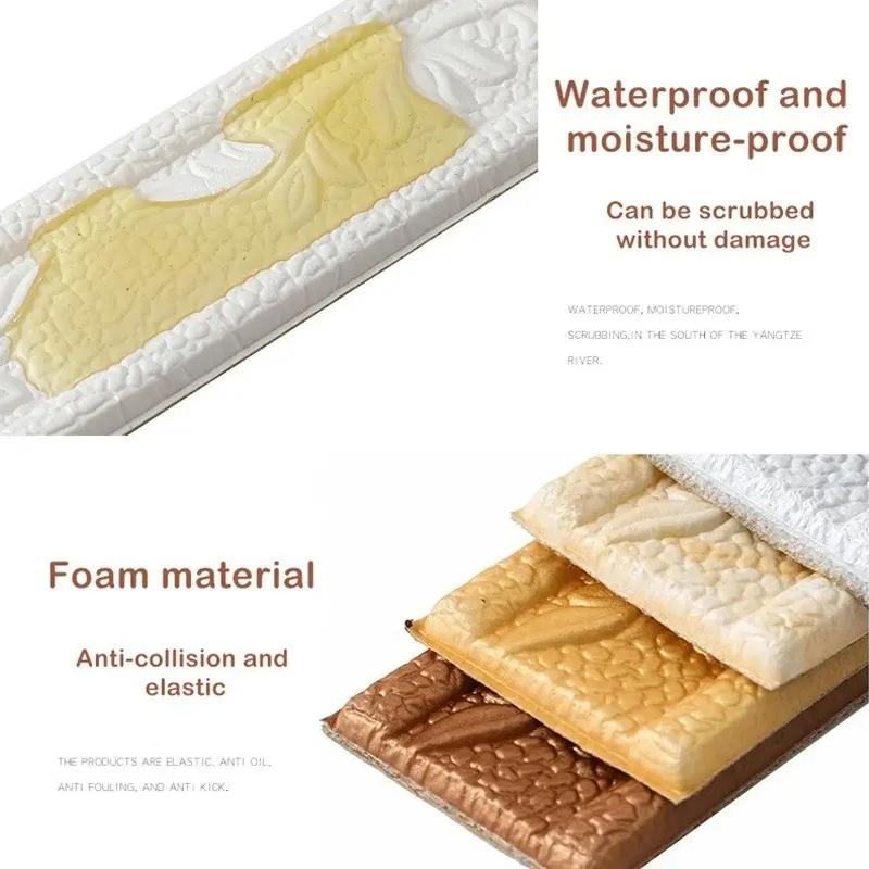 Foam Skirting Line Self-Adhesive Internal External Corner Molding Trim Door Frame Window Sill Ceramic Tile Decoration Stickers