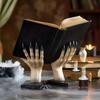 Halloween Bookends Witch Hand Book End Gothic Home Decor for Shelves Desktop Scary Witch Hands Holding Figurine Book Stand Halloween Room Decor