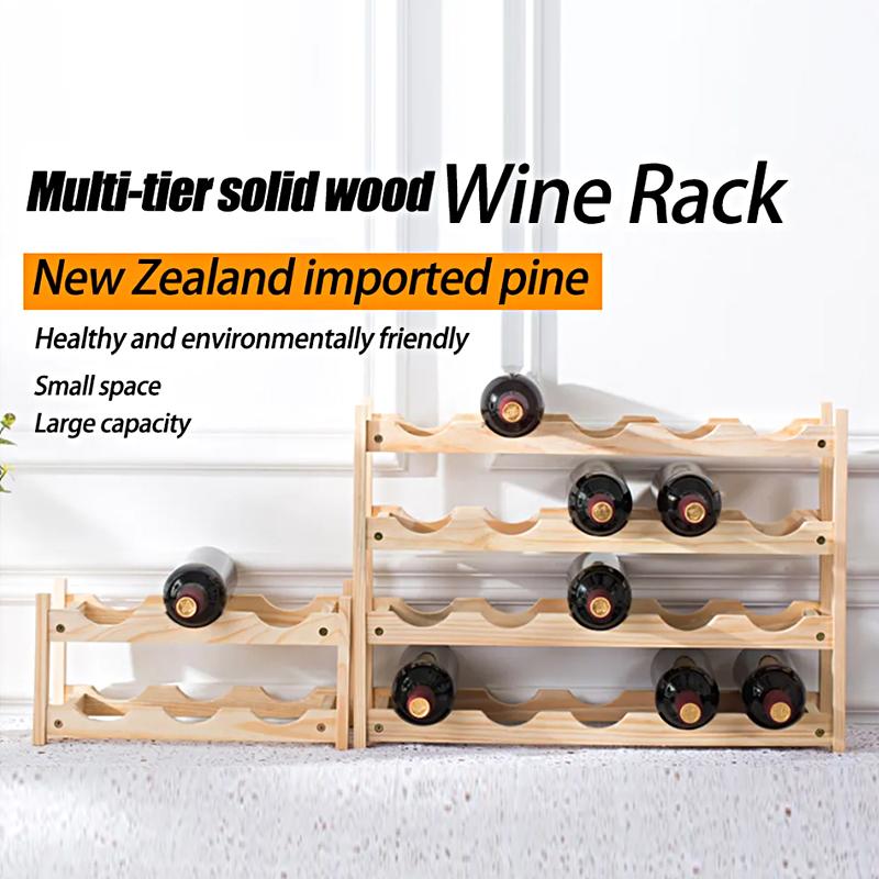 2/3 яруса винная стойка собранная полка для бутылок многоцелевая деревянная для шкафа столешницы барные аксессуары демонстрационная стойка