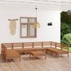 Day and Night - Day and Night Garden Furniture Set 10 Pieces Solid Pine Wood Honey Brown