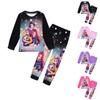 Children's Fashion Suit Skirt Round Neck Long Sleeve Top Pants