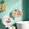 No Punching Wall Mounted Tissue Box Plastic Paper Towel Box Creative Cartoon Tissue Holder  Kitchen