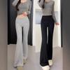 Gray Waist Flared Pants Women's Autumn New High Waist Casual Thin Drape Yoga Sweatpants