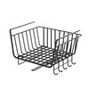 Under Shelf Wire Basket Iron Black Multifunctional Space Saving Under Cabinet Hanging Basket