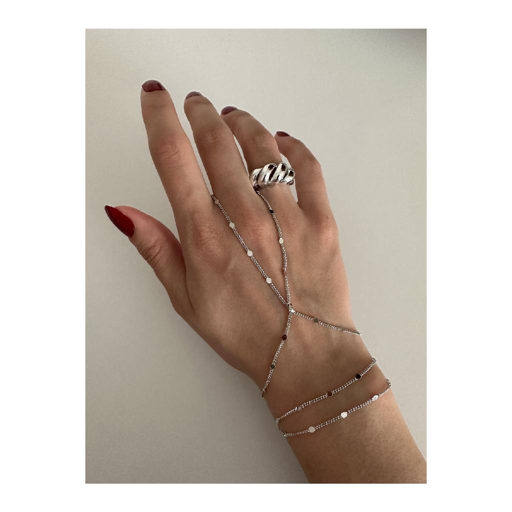 Gold Sequined Thin Chain Ahmeran