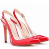 Women Sexy Back Ankle Strap Pointed High Heels 11cm Women Wedding Shoes