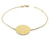 [P9277] - Hammered Gold 'Cléopatra' Gold Plated Bracelet - 18 Cm 15x15 Mm