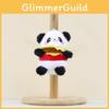 Panda Hamburger Plush Toy Keychain Stuffed Doll Pendant Bag Decoration Kids Gift