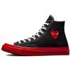 Comme Des Garçons Play X Chuck 70 High Black Red Unisex Sneakers Egret A01793C