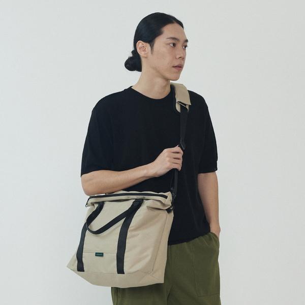 Flap Plus Helmet Cross Bag (Beige), AM23B0604-7000021188