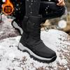 Fashion New Winter Men's Shoes Warm Plush High Top Couple Men's Snow Boots Winter Outdoor Anti-Slip Ankle Boots Work Casual Boots