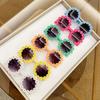 Children's Sunglasses Round Box Cute Sunglasses Sun Flower Girl Baby Girl UV Tide Fashion.
