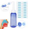 300ml Neti Pot Sinus Rinse Bottle Kit with 40 Salt Packets Nose Wash Cleaner Pressure Irrigation Neti Pot for Kids Adults