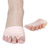 2pcs/Pair Silicone Comfortable Toe Braces 5-holes Straightener Orthodontic Foot Toe Braces for Foot Care