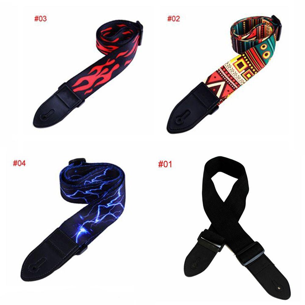 Fashion Multi-Color Adjustable High Quality Guitar Strap Nylon Bass Belt Blue Lighting Design