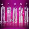 5PCS Male Extensions Condom Penis Enlargement Sleeve Crystal Condom Men Delay Ejaculation Condom Adult Sex Toys for Men