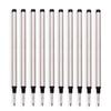 Rollerball Compatible Pack of 113mm X 6mm Refills, Water-Based Ink, Black, Medium, – 10,