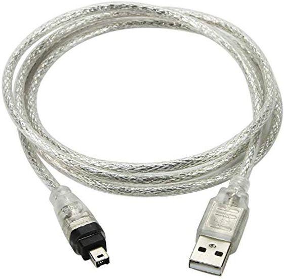 BLUEXIN USB Male To Firewire IEEE 1394 4 Pin Male iLink Adapter Cord Cable for Sony DV DCR-TRV75E