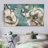 Canvas Art Painting Lotus Leaf Flower Idyllic Creative Decor Picture Modern Vintag Decoration For Living Room Oil Plant Pictures