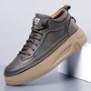 Genuine Leather Thick Bottom Men Casual Shoes 2024 All-match Male Comfortable Sneakers High Quality for Men Outdoor Skate Shoes