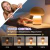 Mushroom Night Lights Rechargeable, Cordless Wooden Mushroom Table Lamps, Portable Desk Lamps for Bedroom, Studyroom,Gifts