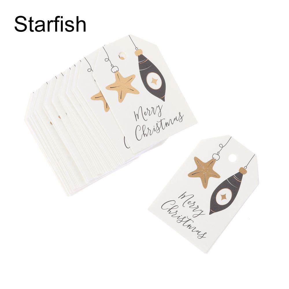 50PCS DIY Wrapping Supplies Xmas Decoration Hang Tags Christmas Labels Gift Wrapping Kraft Tag
