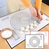 Silicone Baking Mat Non-Stick Pastry Dough Rolling Mat with Measurement Marks Heat-Resistant Cookies Fondant Making Mat Thick Baking Pad