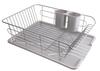 Pearl Metal Dish Drainer Basket with Draining Tray, Horizontal Type, Gray, Ardeo H-5687