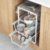 Cabinet Organizer for Kitchen Sink with Pull-out Basket Snacks And Spices