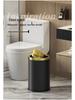 Stainless Steel Swing Lid Trash Can for Home and Kitchen, Light Luxury Design for Bathroom and Living Room.