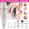 Multifunction Women Electric Epilator USB Rechargeable Waterproof Face Body Bikini Area Arm Leg Hair Removal Device Hair Remover Trimmer Shaver