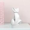 Cat Statue Resin Sculpture Collectible Housewarming Gift Animal Figurine Desktop Ornament for Party