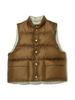 Beams Boy Women's Reversible Down Vest, Brown Free