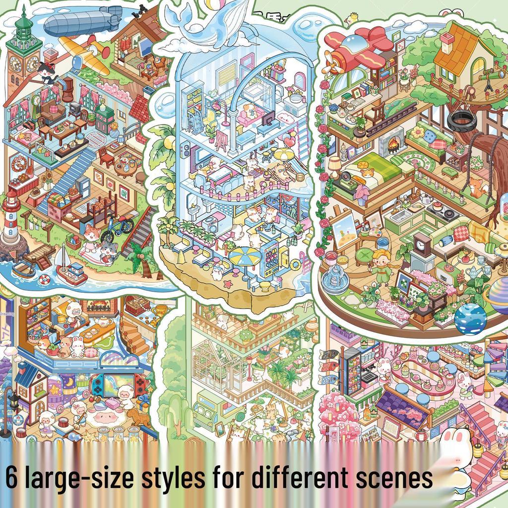 Bit 11.0 Miniature Scene Book: 3D Fairy Tale Stickers Collection