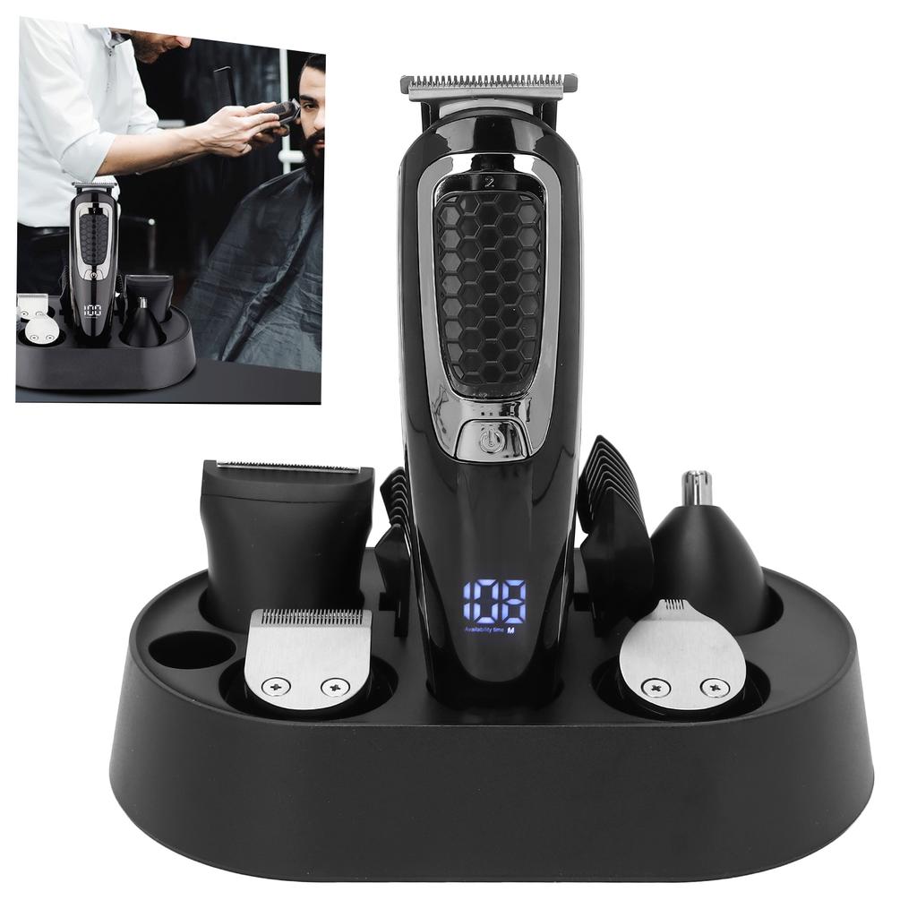 5 In 1 Electric Hair Trimmer Clippers Professional Hair Grooming Kit Cleaning Brush for Men