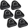 6 PCS D-Ring Patch For Inflatable Boat Kayak Dinghy SUP, D-Ring PVC Patch Stand-Up Paddleboard Canoe Rafting, Black,NO Glue