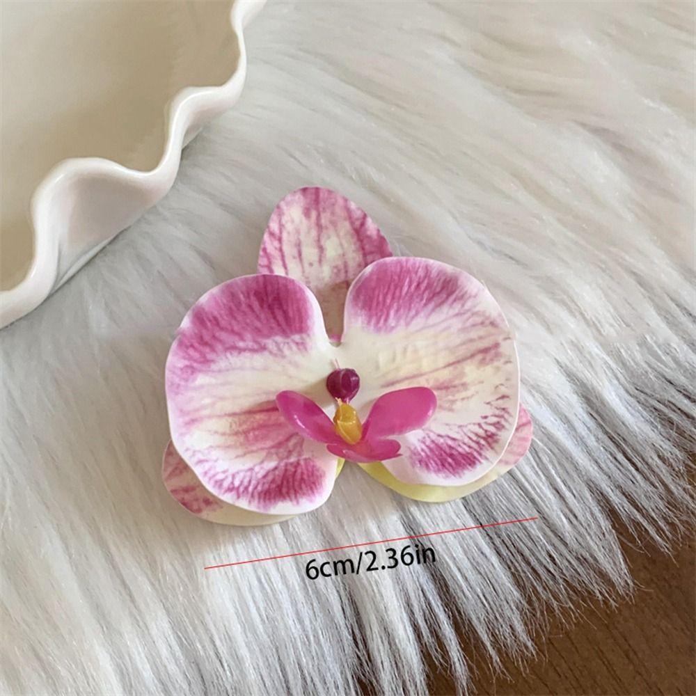 Butterfly Orchid Flower Hair Claw Bohemia Barrettes Large Shark Clip Orchid Hair Clip  Female
